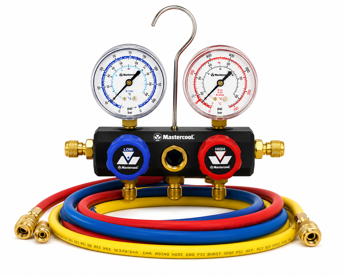 Mastercool 93636-MR 2-Weg Manifold Meter Set voor R134a, R22, R12 & R404A