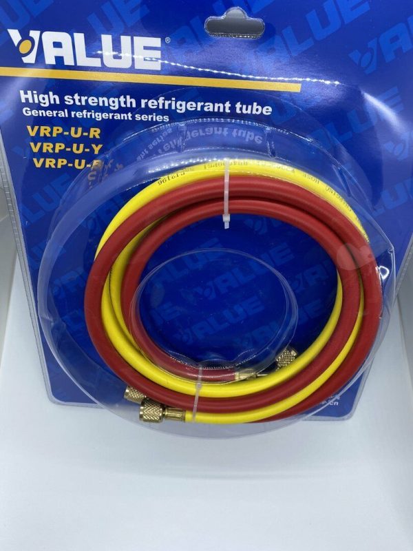 Refrigerant hose set R134a, R12, R22 Value VRP-U-R/B/Y 1/4 SAE 3x120cm