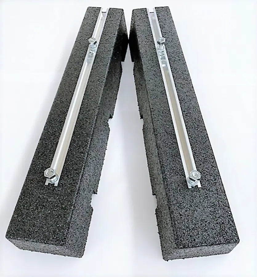 Trillingsdempende rubberen montagebalken 60cm (set van 2st)