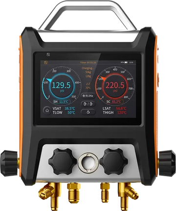 Elitech - MS-4000 4 weg Intelligent Digital manifold incl slangenset en koffer