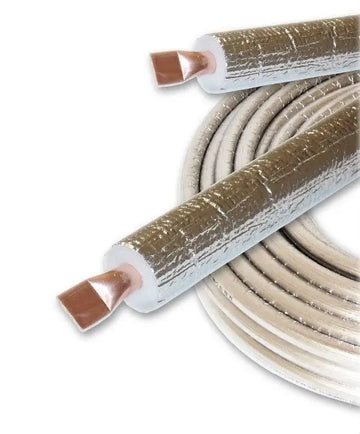 1/4-1/2 - geisoleerde koelleiding - 9mm isol. met aluminium laag (25m) Bl-s1-d1