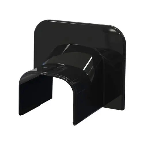 Tecnosystemi - Optima eindkap plat TA75 zwart RAL 9005 (zakje 5 stuks)