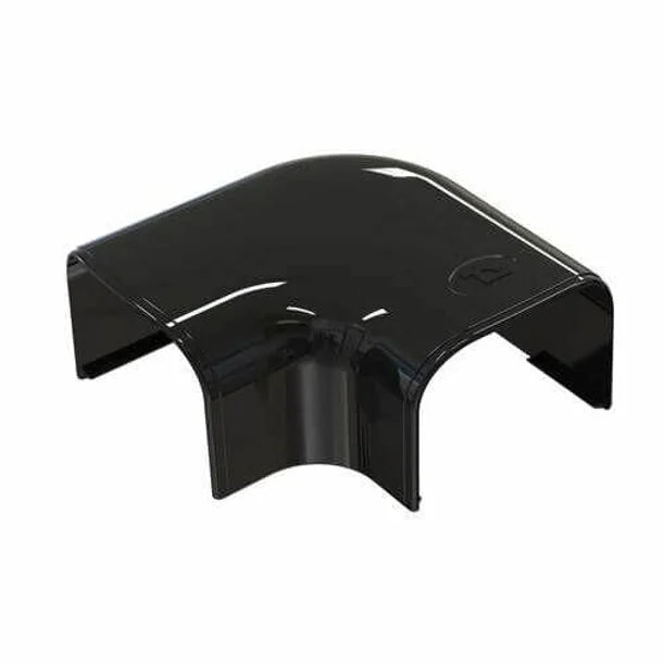 Tecnosystemi - Optima platte bocht 90° CP75 zwart RAL 9005 (zakje 5 stuks)