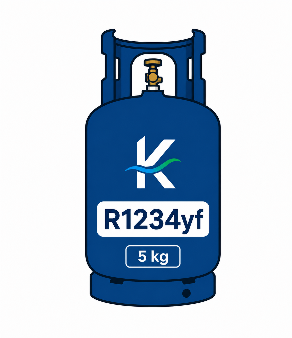 R1234yf Refrigerant 5 kg – Refillable Cylinder with 1/4" Connection