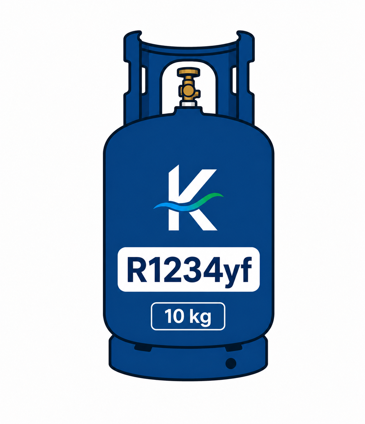 R1234yf Refrigerant 5 kg – Refillable Cylinder with 1/4" Connection