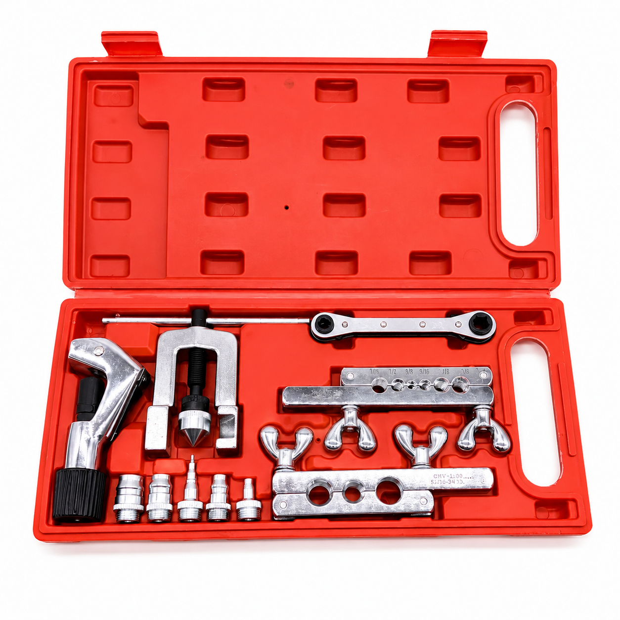 FLARING & SWAGING SET WITH TUBE CUTTER 10-PIECE – For Air Conditioning/AC lines (FLARING & SWAGING SET)