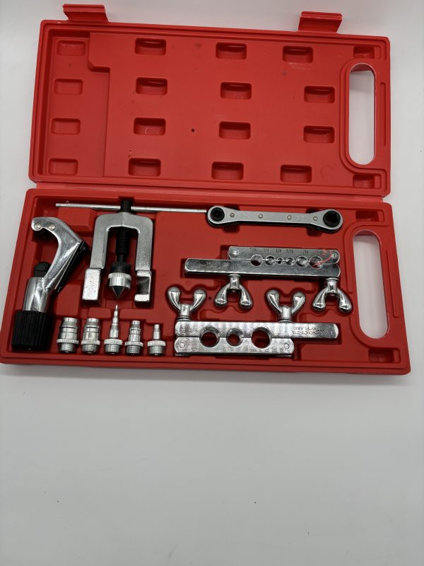 FELS- EN OPTROMPSET MET PIJPENSNIJDER 10-DELIG – Voor Airco/AC-leidingen (FLARING &amp; SWAGING SET)