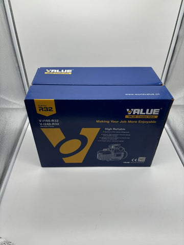 VALUE VI240Y-R32 2-Stage Vacuum Pump with Manometer and Solenoid Valve