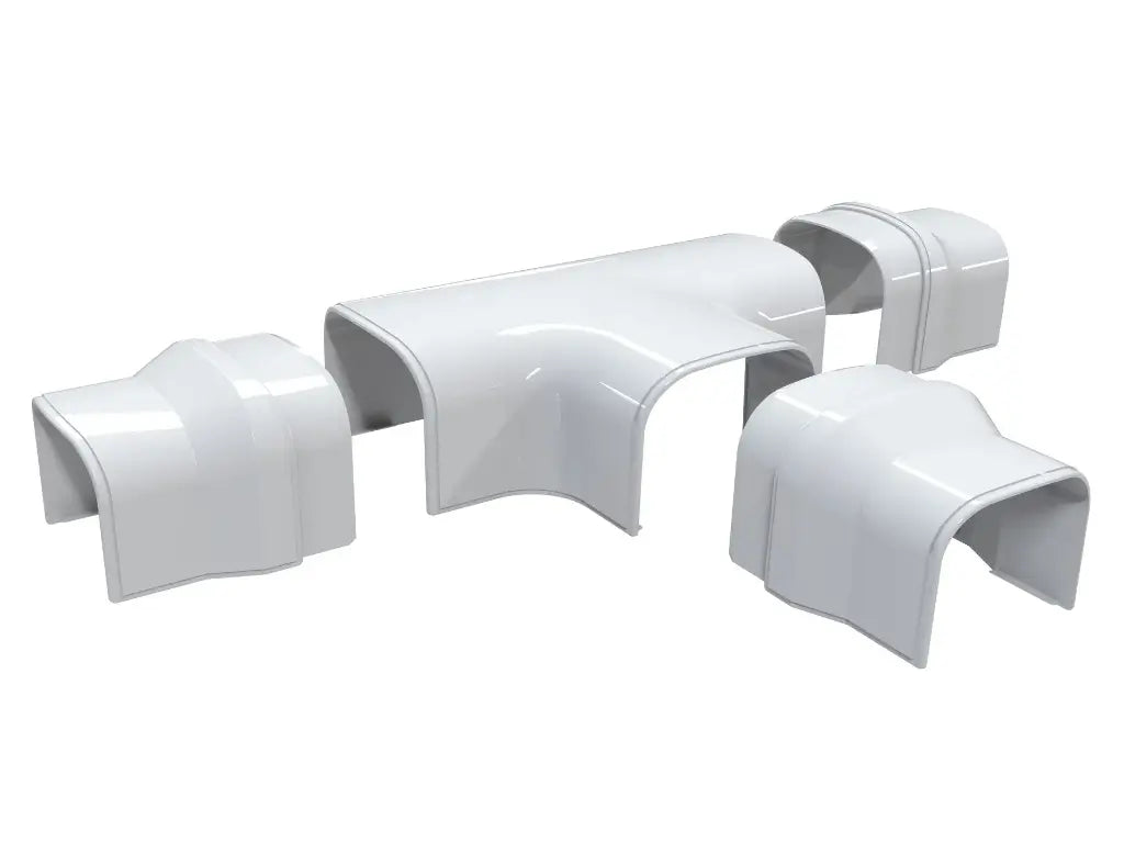 Tecnosystemi - Optima T-stuk DT102 zuiverwit RAL 9010 (zakje 3 stuks)