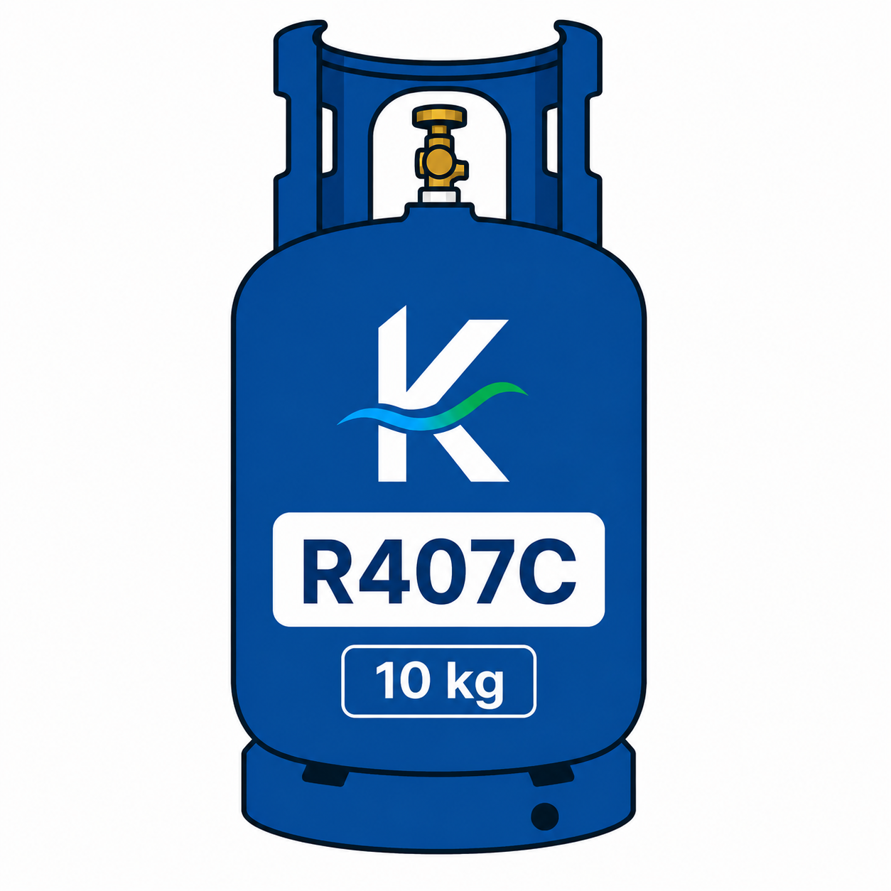 R407C Koudemiddel 10 kg – Voor Airconditioning, Warmtepompen en Koelinstallaties GWP: 1774,