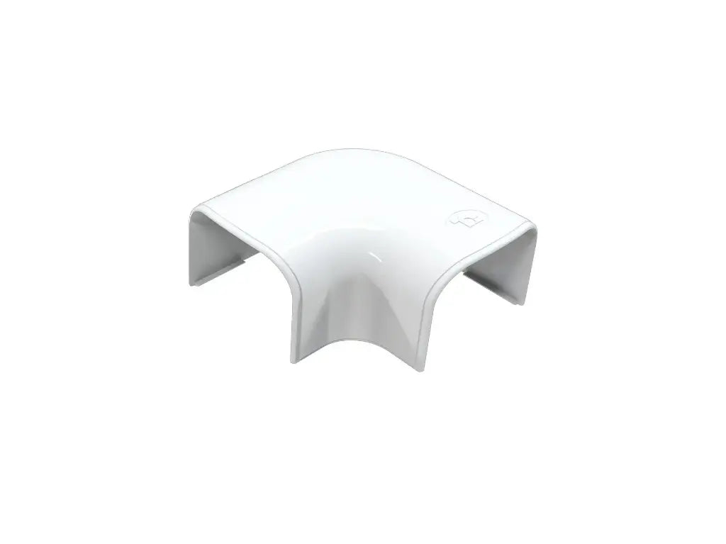 Tecnosystemi - Optima platte bocht 90° CP102 zuiverwit RAL 9010 (zakje 3 stuks)